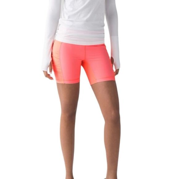 New Lululemon Speed Track Short -Grapefruit Hot Pink -Size 4 -Women's NWT - Picture 4 of 6